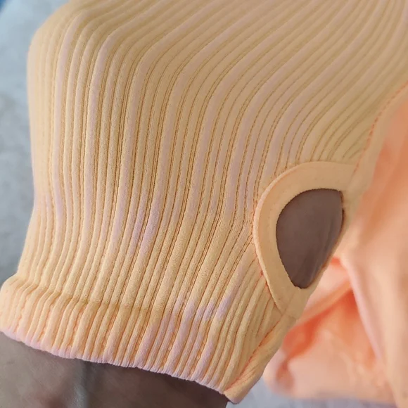 41. *view pics* Free People Good Karma Hi-Neck Layer Top Morning Sun - Picture 13 of 17